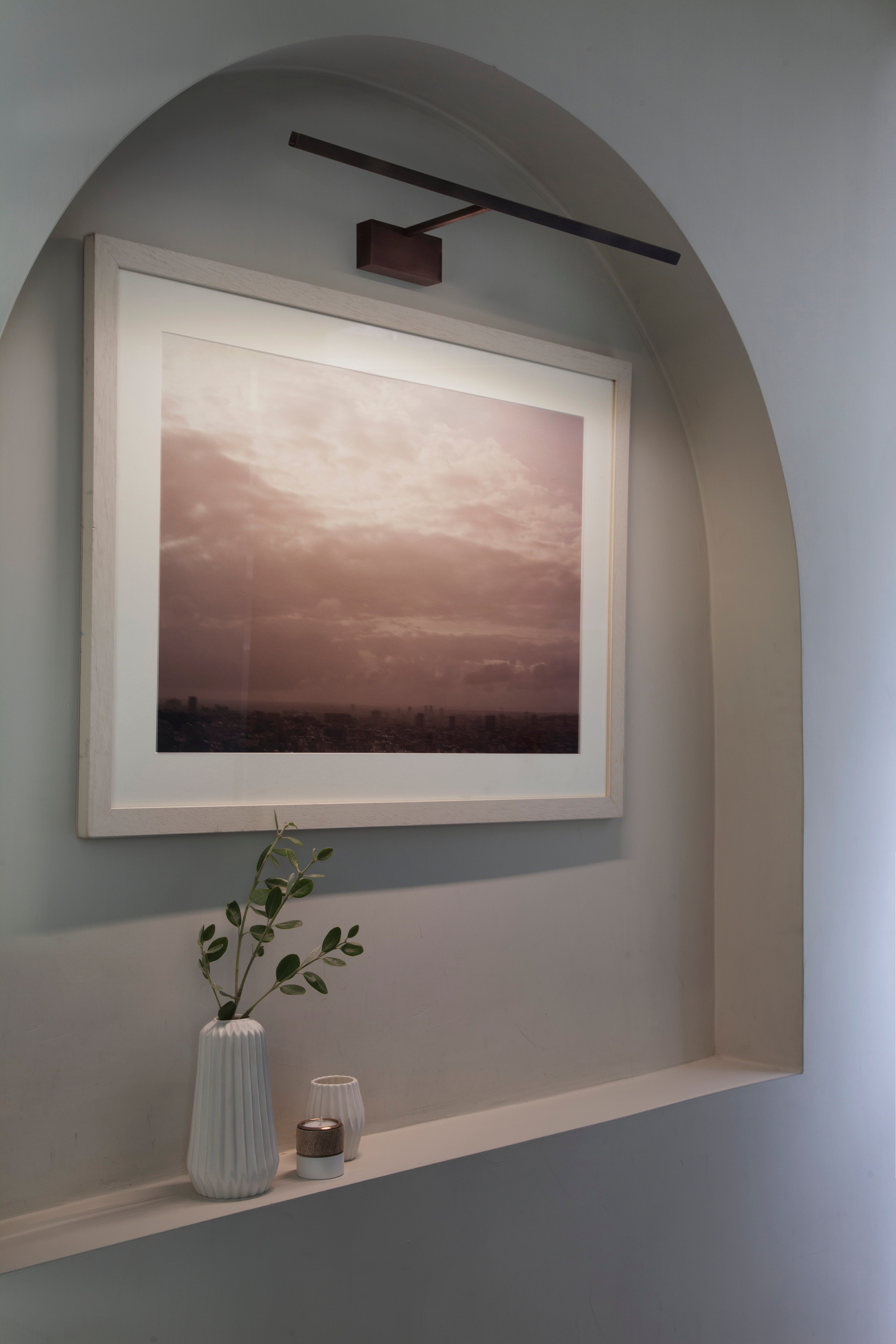 Mondrian 400/600 Frame Mounted LED Picture Lights- Bronze/ Matt Black