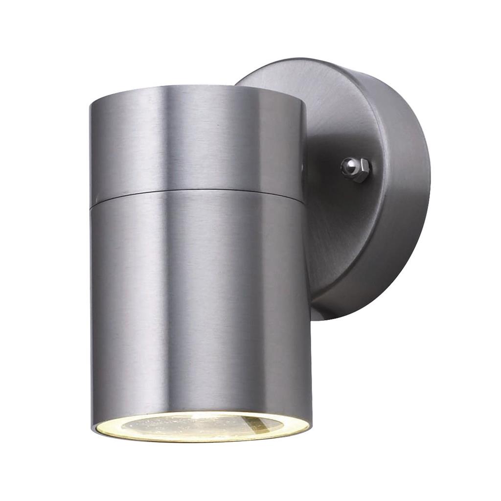 Metro Outdoor Wall Light - Stainless Steel Metal & Glass