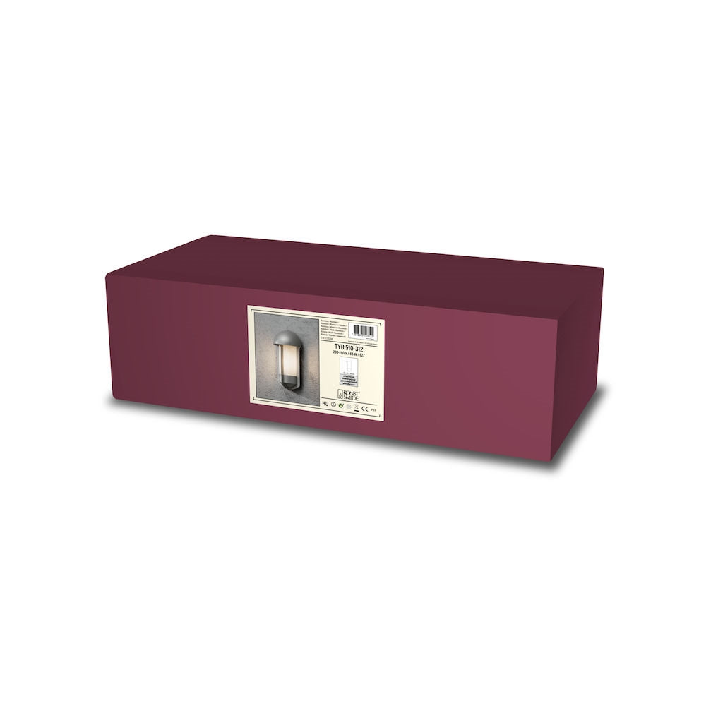 Tyr Grey/Black Wall Light E27 IP23