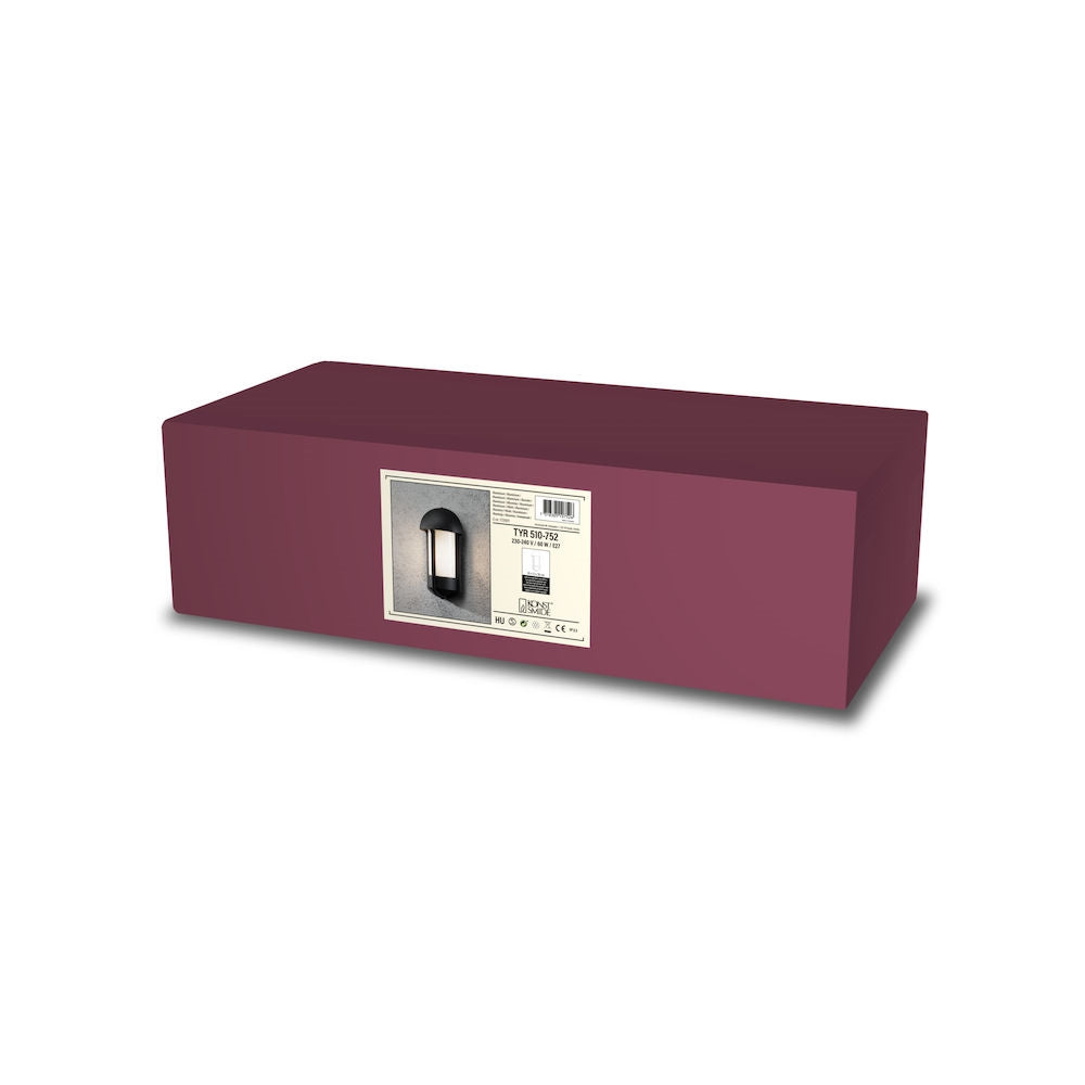 Tyr Grey/Black Wall Light E27 IP23