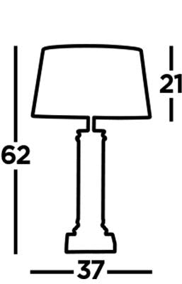 Pedestal Table Lamp - Various Finishes