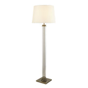 Pedestal Floor Lamp - Antique Brass/Black/Satin Silver E27