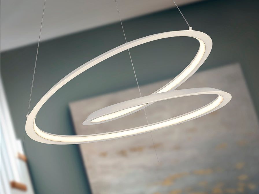 Looping· Lamp, Black, White Medium/Large Ø97