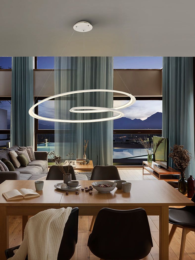 Looping· Lamp, Black, White Medium/Large Ø97