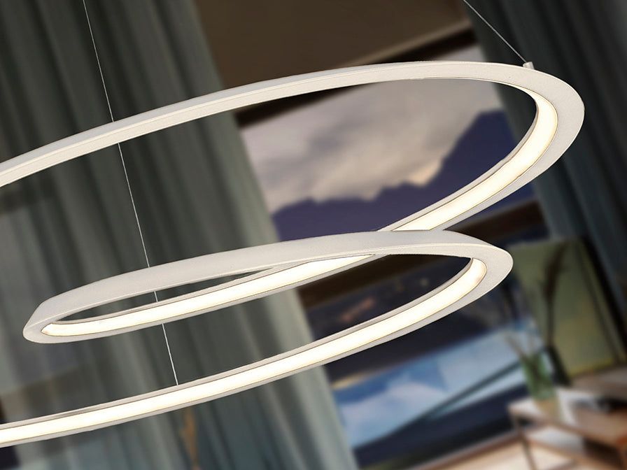 Looping· Lamp, Black, White Medium/Large Ø97