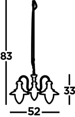 Fisherman II 3Lt Multi-Arm Pendant