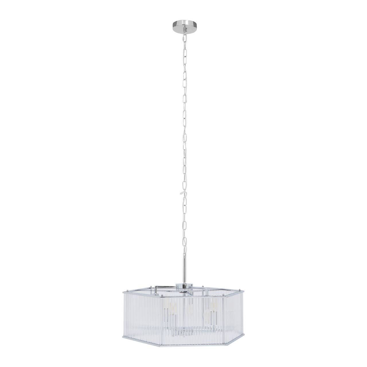 Lacey 6 Light Hexagonal Chrome Pendant Light