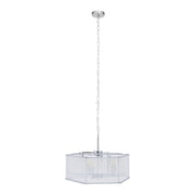 Lacey 6 Light Hexagonal Chrome Pendant Light