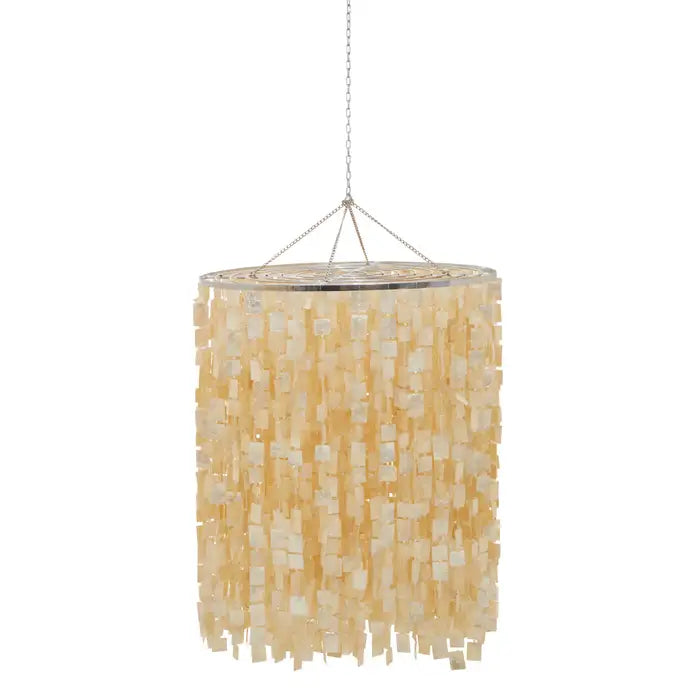 Bowral  Natural And Gold Shade Pendant Light