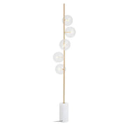 Modern Five-Bulb Marble Floor Lamp - Various Colours Available
