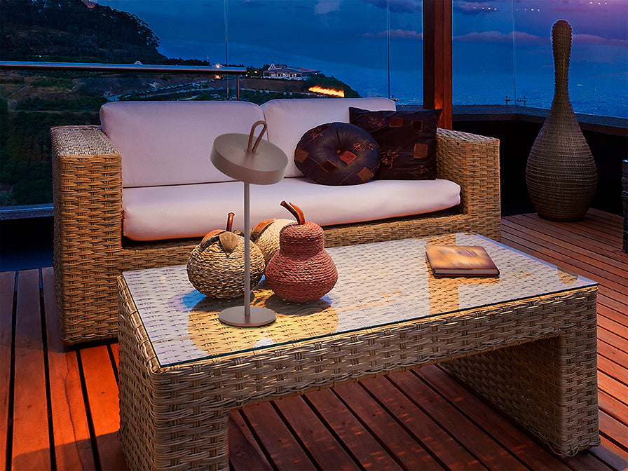 Siam Table Lamp complete with Shade Antique Brass & Satin Chrome