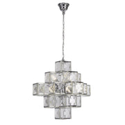 Glacier 7 Lt Ceiling Pendant - Chrome & Acrylic