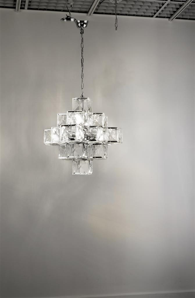 Glacier 7 Lt Ceiling Pendant - Chrome & Acrylic