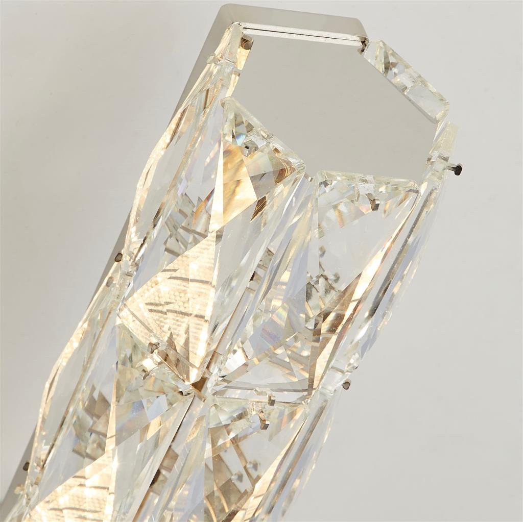 Remy LED Floor Lamp - Chrome & Clear Crystal Trim Integrated LED