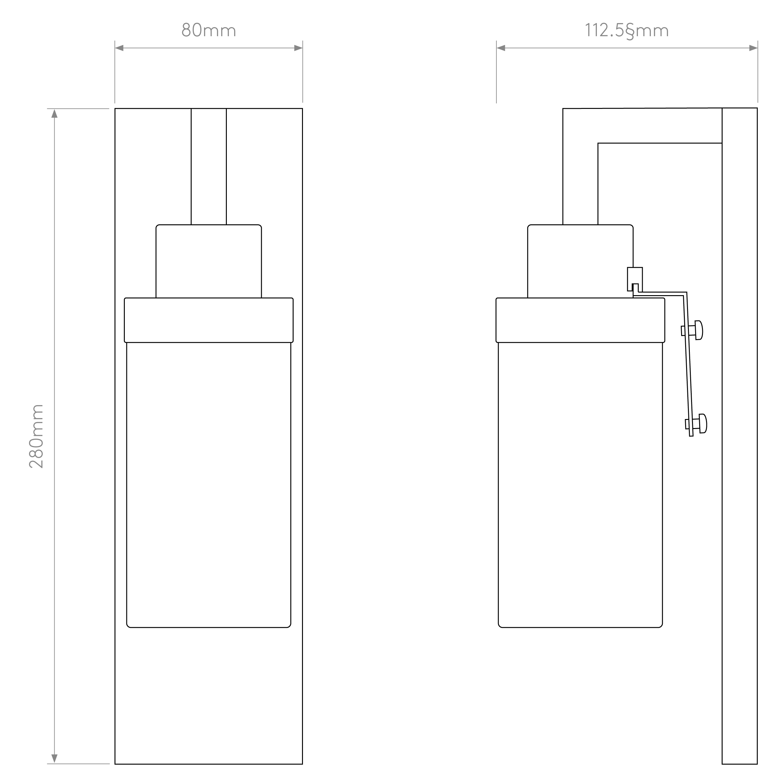 Lago 280 Bathroom Wall Light- Various Finishes