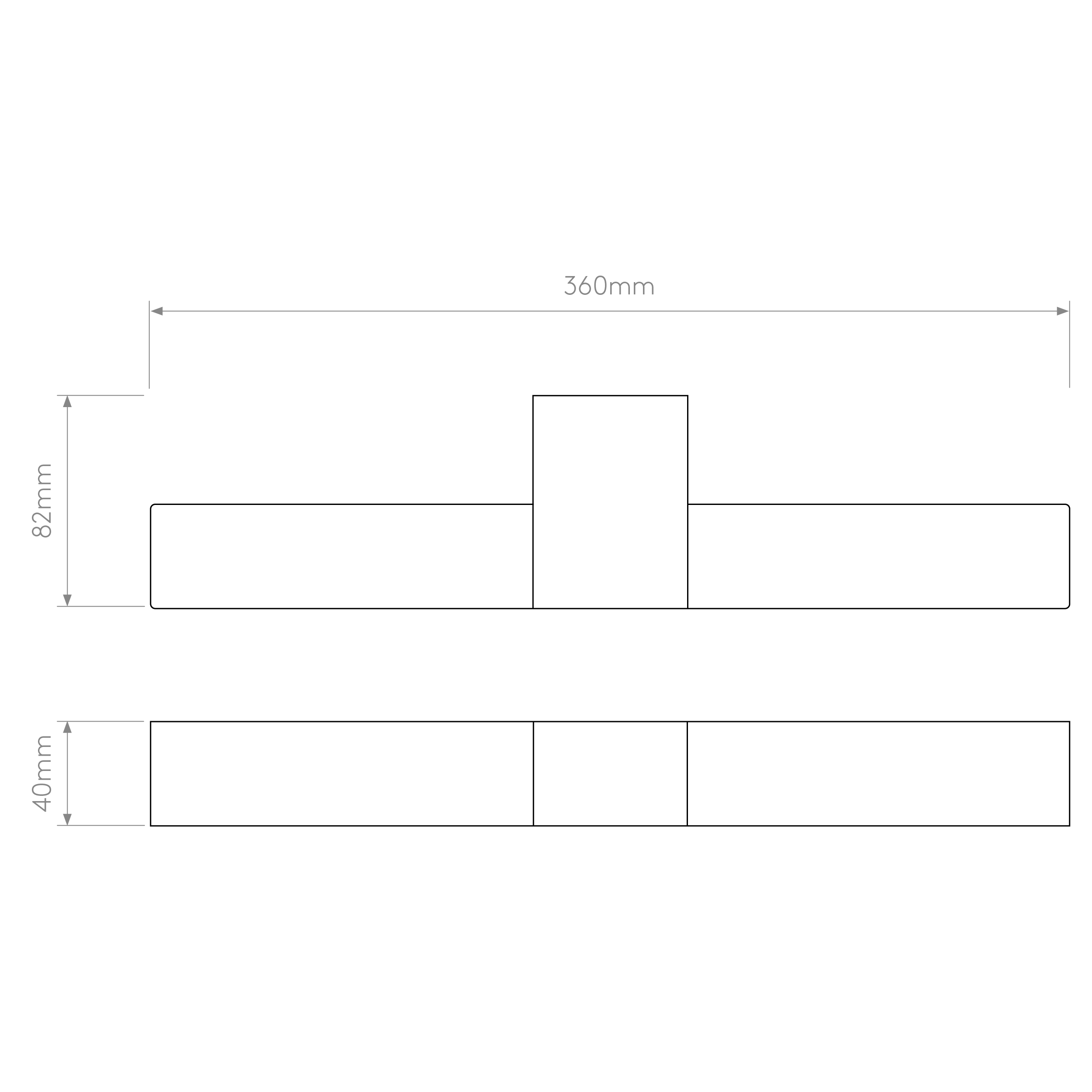 Padova Bathroom Wall Light- Polished Chrome/ Matt Black