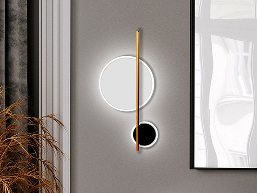 Duo 2Lt Wall Light- Black/White