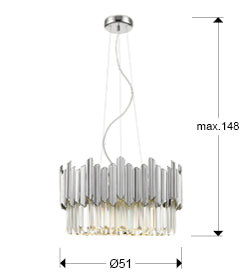 Tiara Crystal Ceiling Light - Chrome & Clear/Gold & Clear Finish