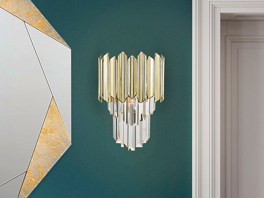 Tiara 1Lt  Wall Lamp- Chrome-Gold