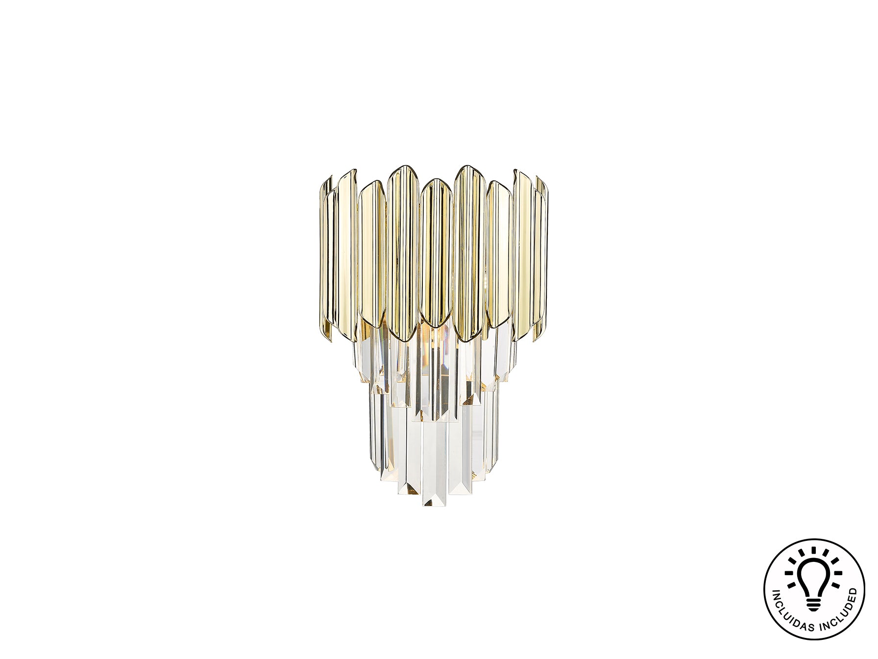 Tiara 1Lt  Wall Lamp- Chrome-Gold