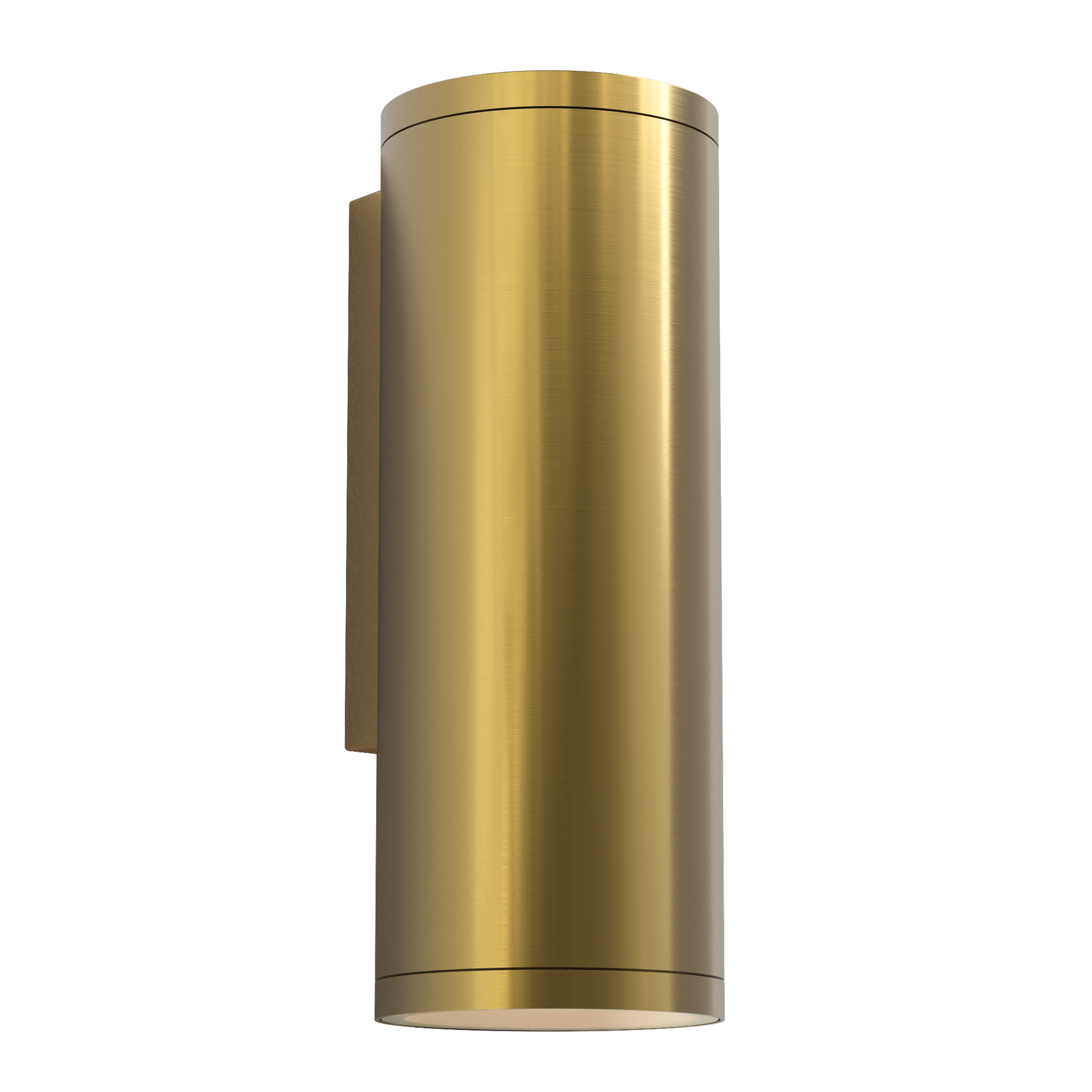 Ava 1/2Lt Coastal Coastal Wall Light in Brushed Stainless Steel/PVD Brushed Brass GU10 IP44