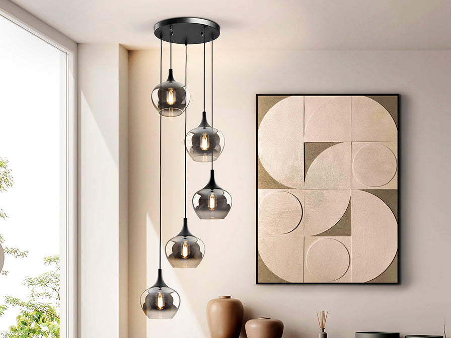 Opaz-Lamp 3/5L Black/Smoke E27 Ip20 Dimmable