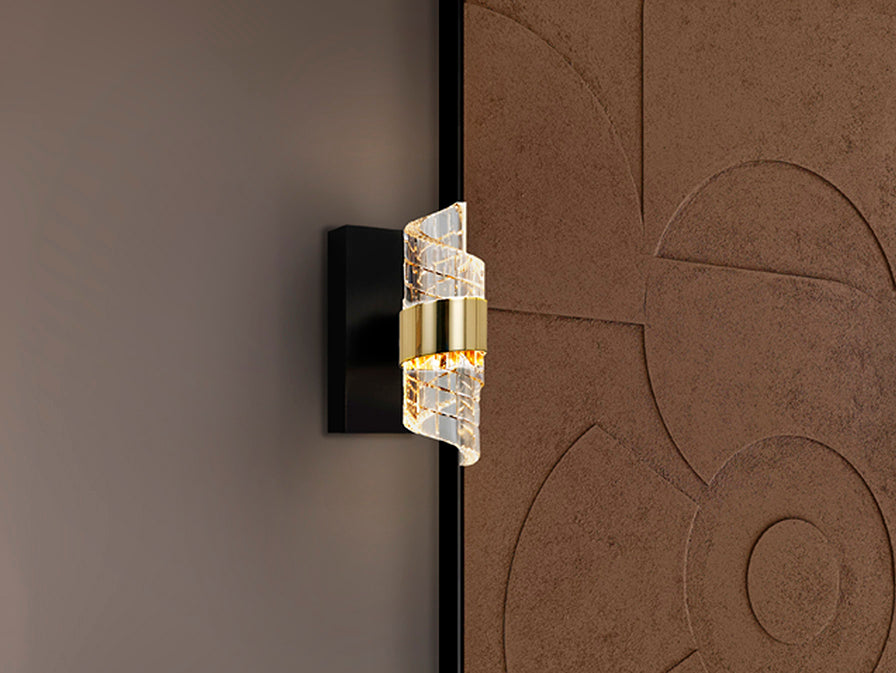 Iliada  Wall Lamp-  Black-Gold Finish