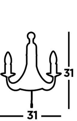 Mayfair 2 Lt Wall Light - Antique Brass/Satin Silver/Black Iron Finish