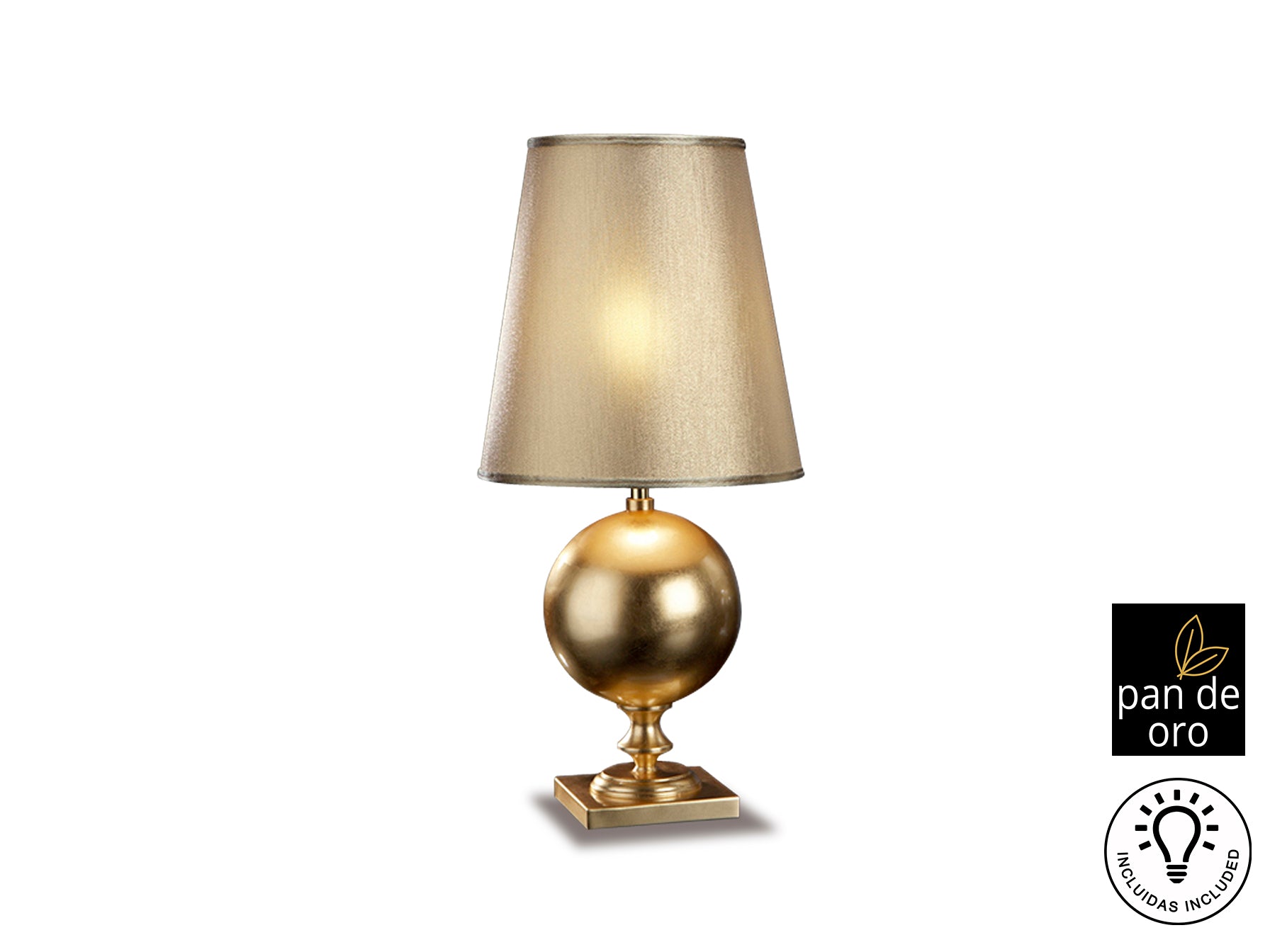 Terra Table Lamp- Gold Leaves Finish