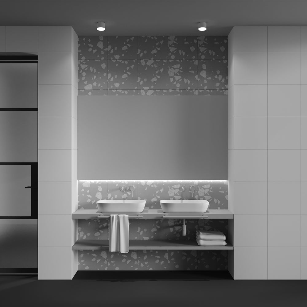 Pauline Flush Spotlight IP44 - White/Black