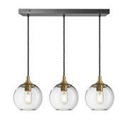 Chelsea Glass Globe/ Dome 3 Wire Cluster Lights- Various Finishes