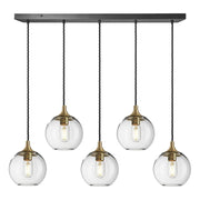 Chelsea Glass Globe 5 Wire Cluster Lights - 7 Inch
