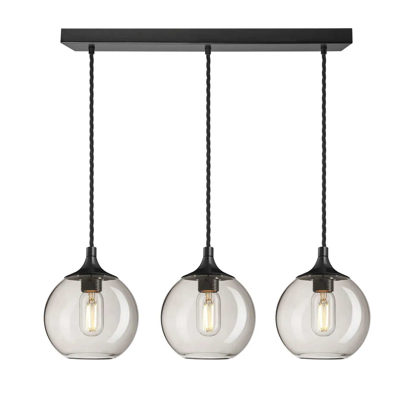 Chelsea Glass Globe/ Dome 3 Wire Cluster Lights- Various Finishes