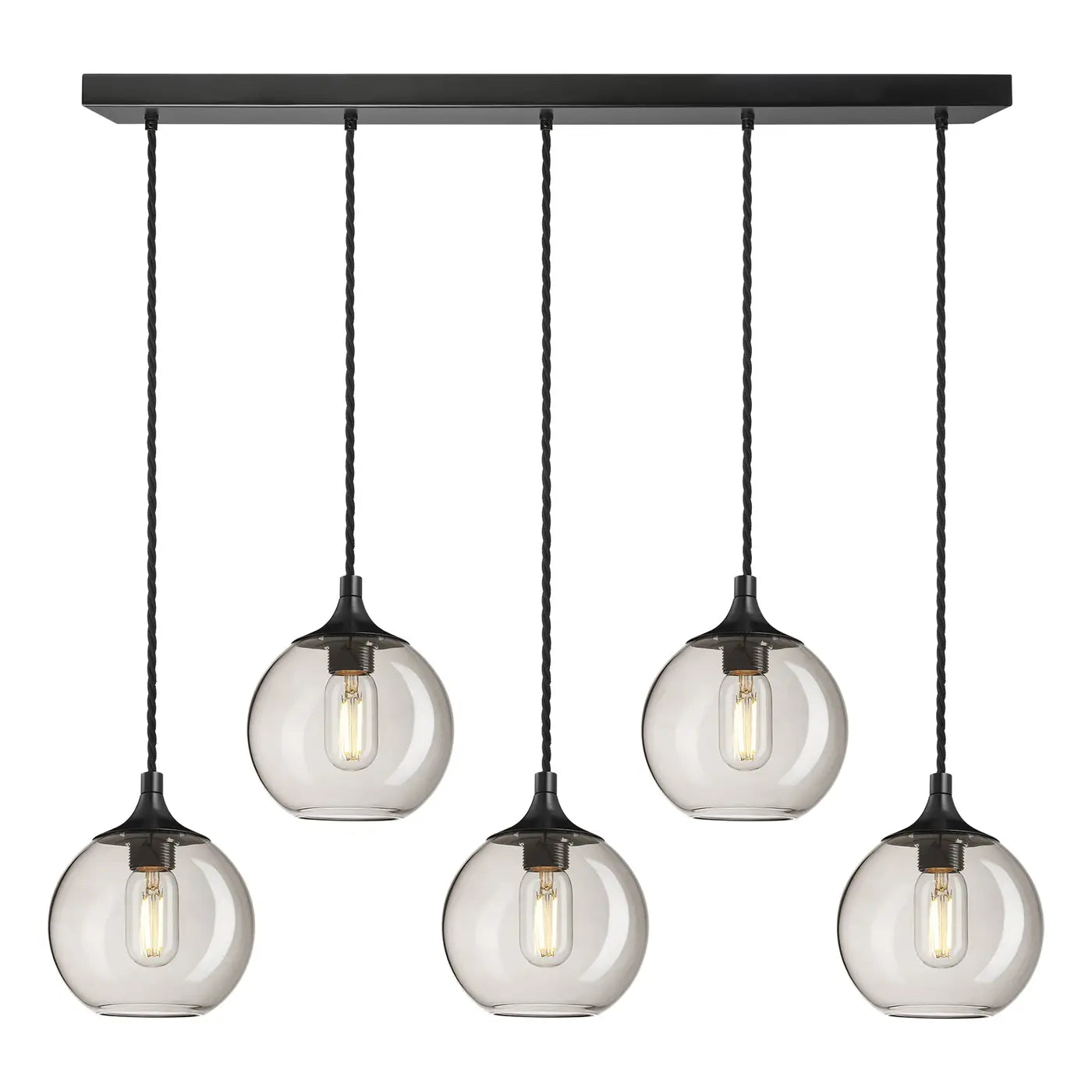 Chelsea Glass Globe 5 Wire Cluster Lights - 7 Inch