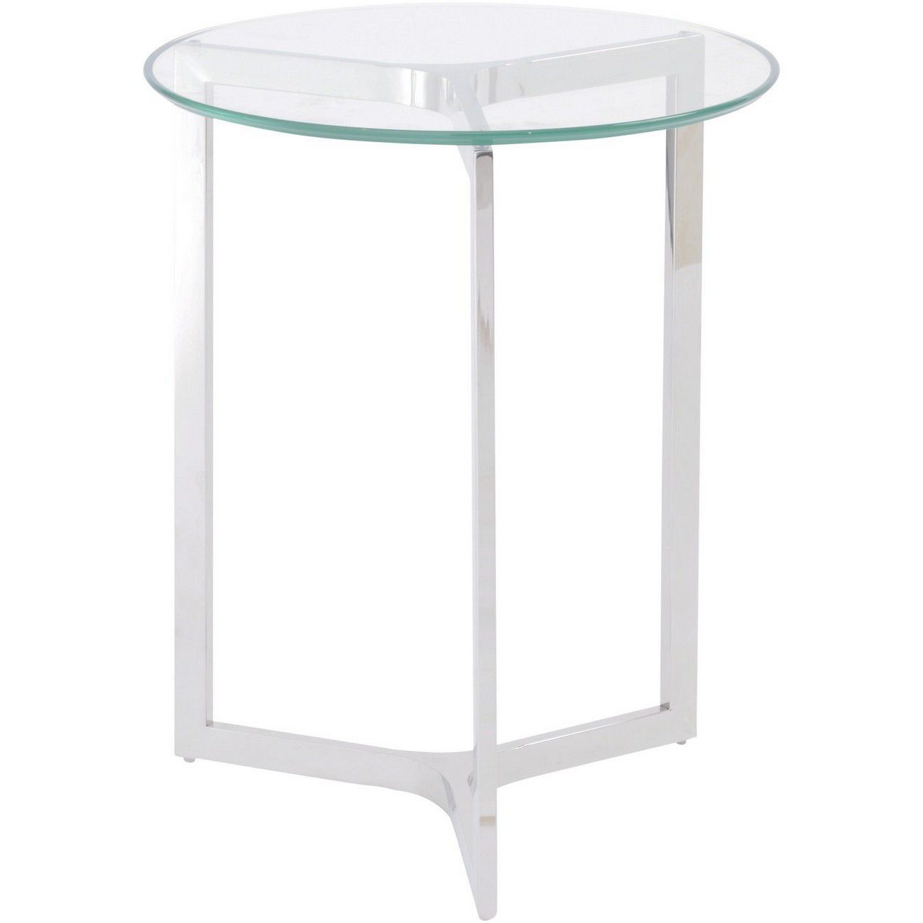 Linton Stainless Steel & Glass End Table