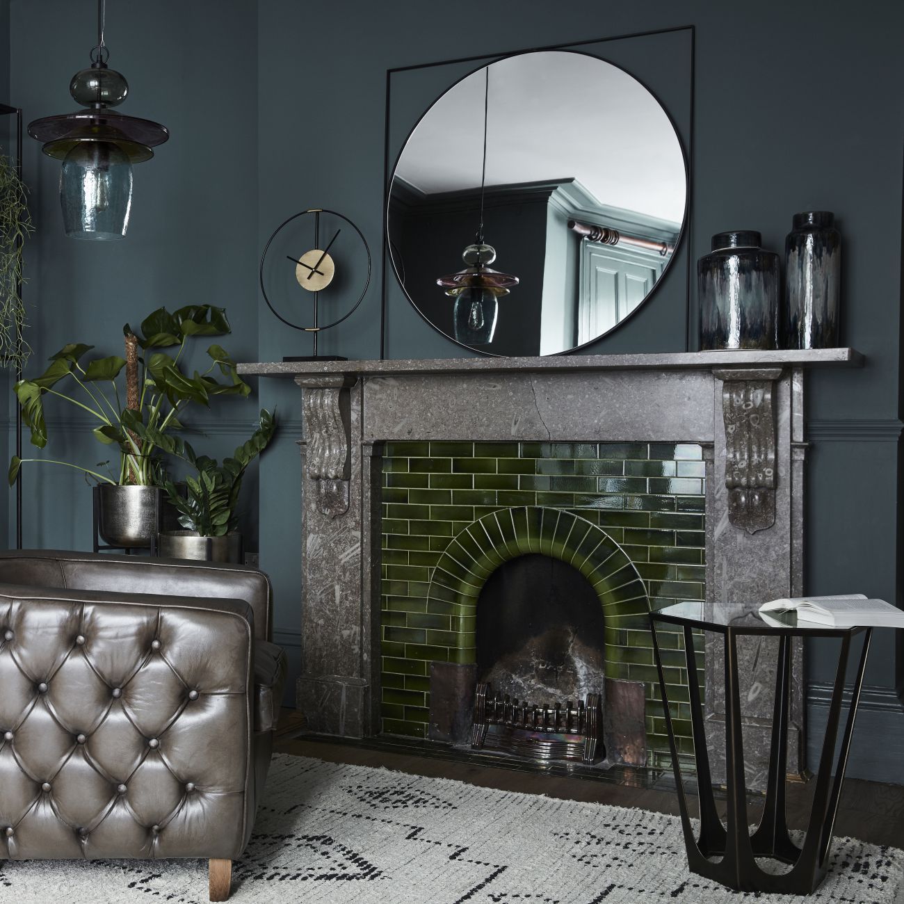 Catalan Bronze Gilded Side Table with Glass Top - Cusack Lighting