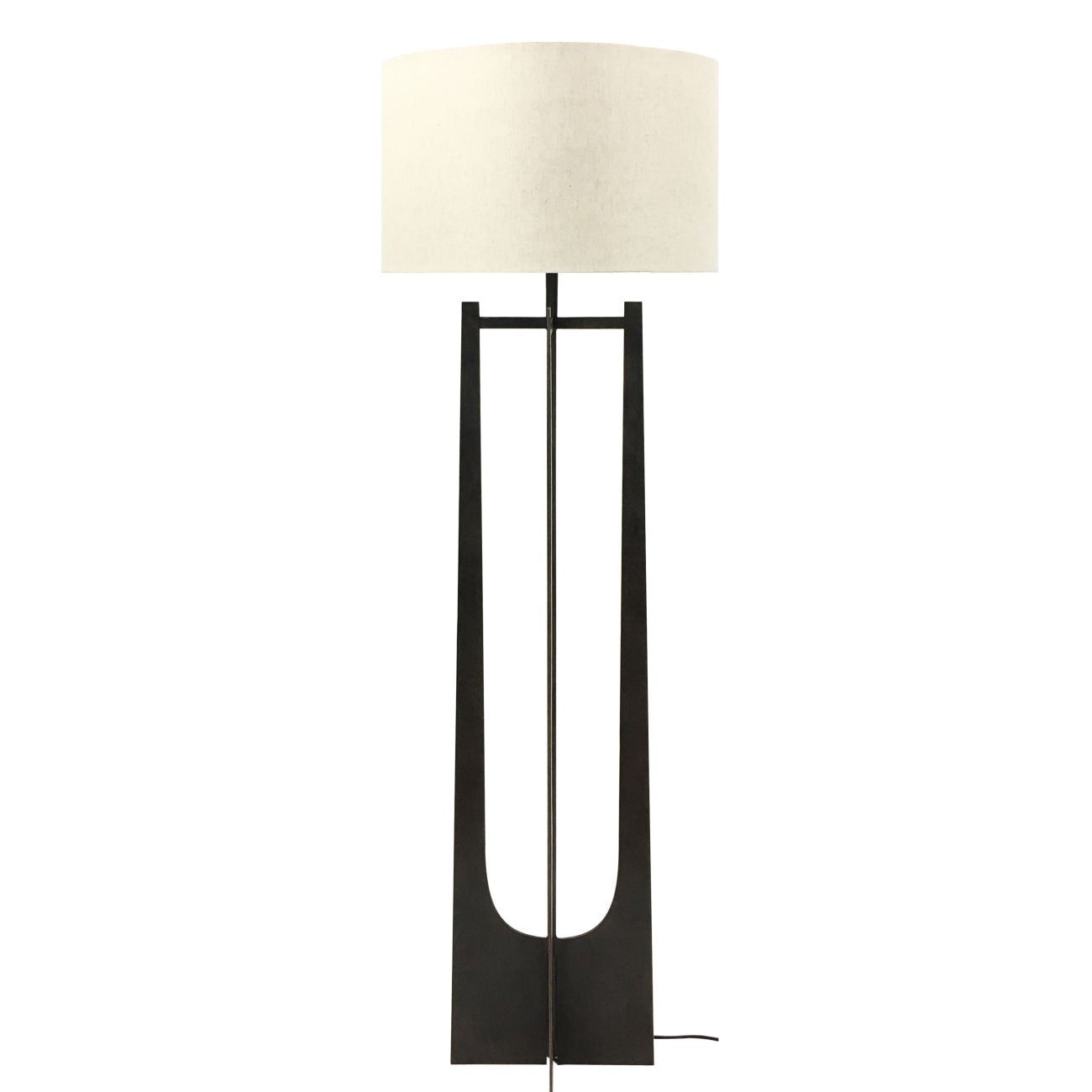 Glenthorpe Hammered Iron Floor Lamp - Gilded Oak Finish