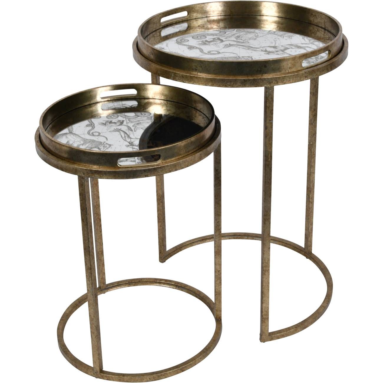 Constellation Map Set of 2 Side Tables - Cusack Lighting