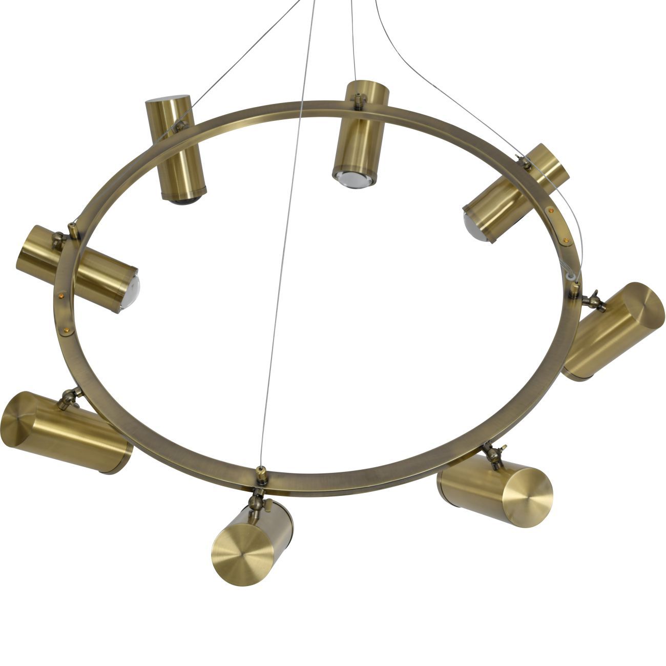 Stukely Eight Spotlight Pendant Lamp - Bronze Finish