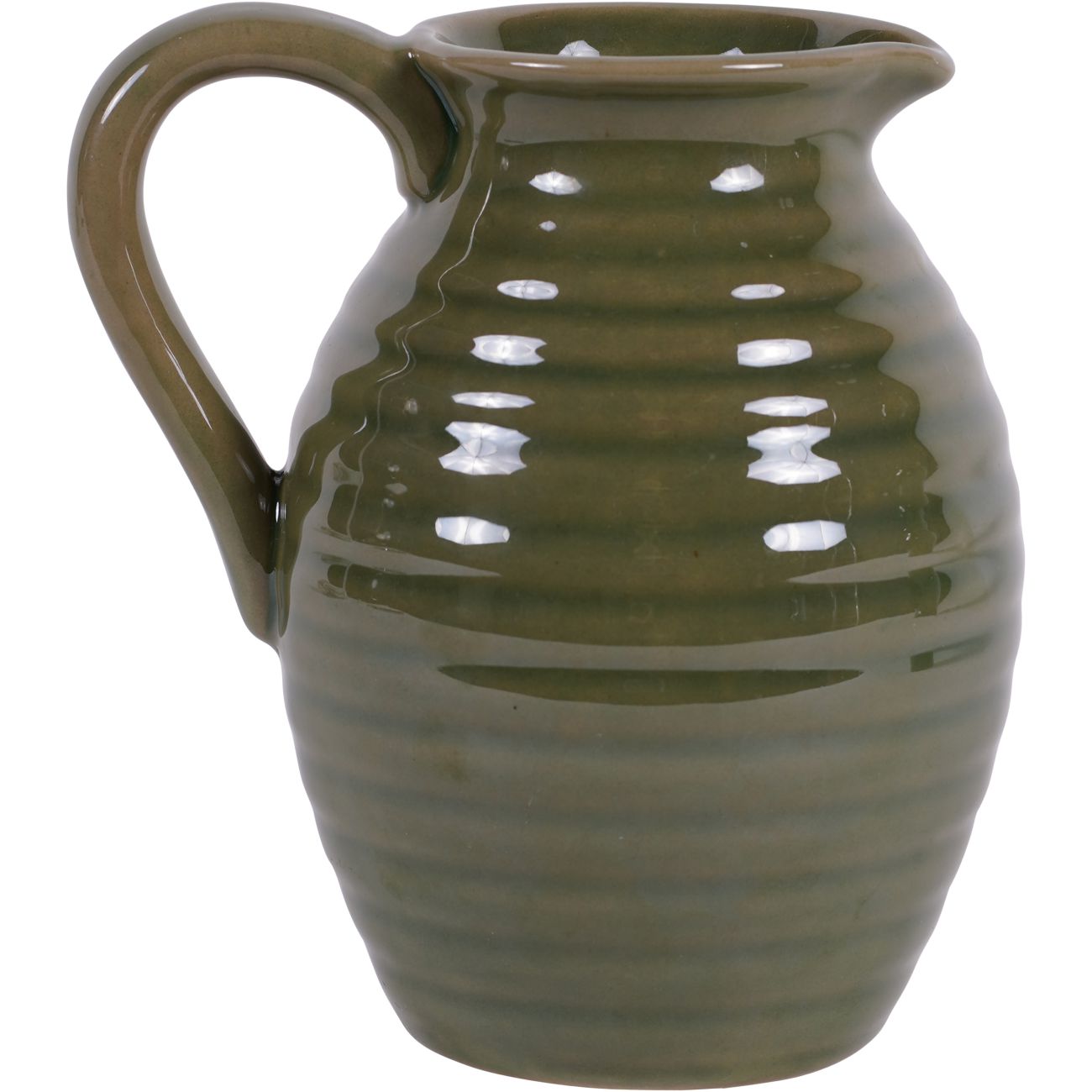 Green Harriston Stoneware Handle Vase