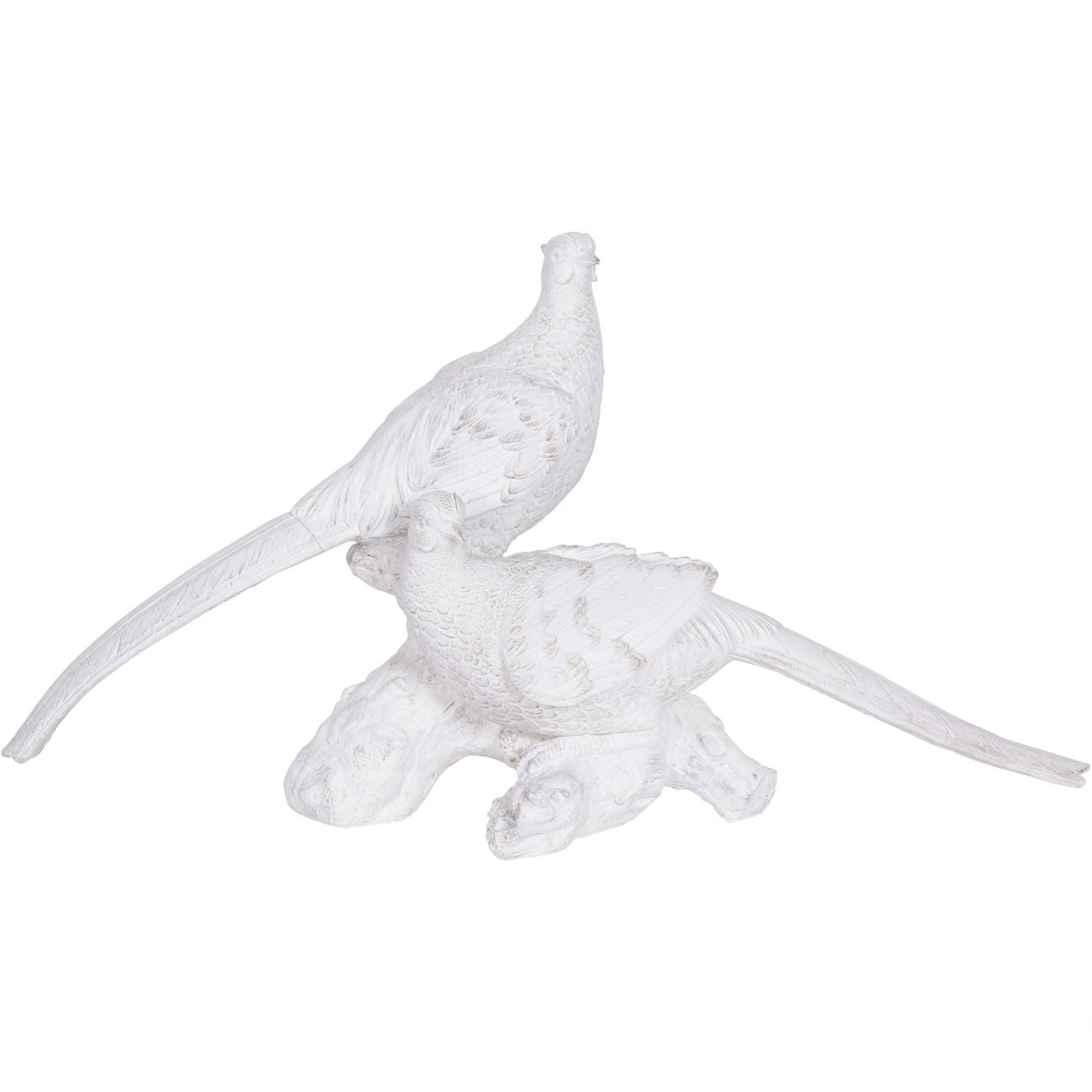 Distressed Pheasant Pair Sculpture