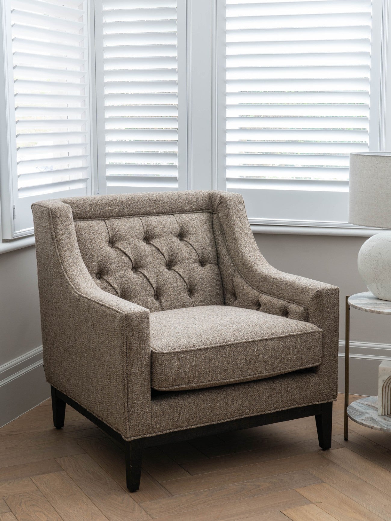 Theodore Buttoned Armchair - Various Colours