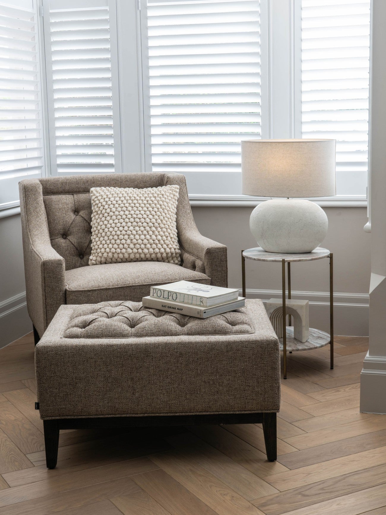 Theodore Buttoned Armchair - Various Colours