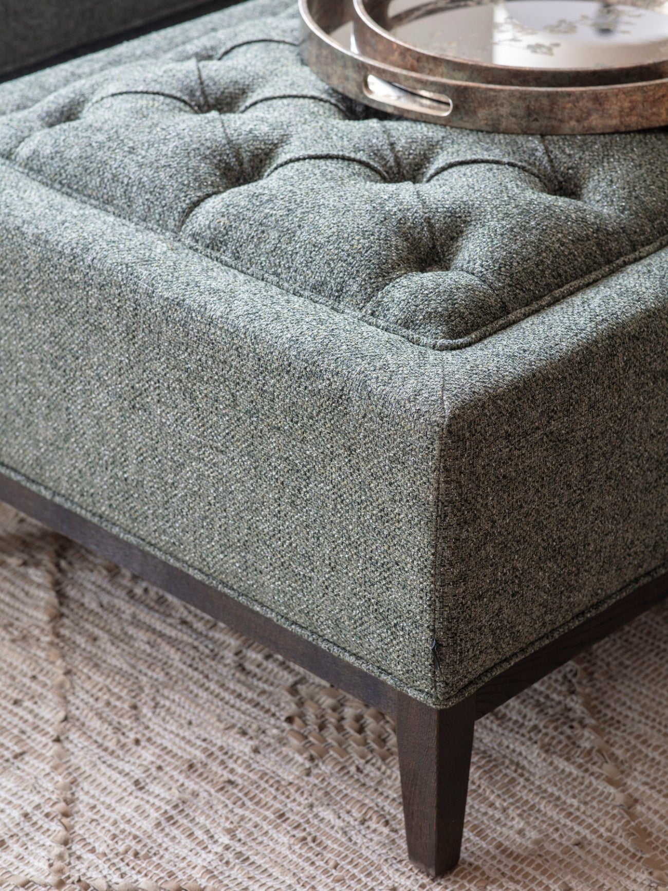 Theodore Buttoned XL Ottoman -Various Finishes