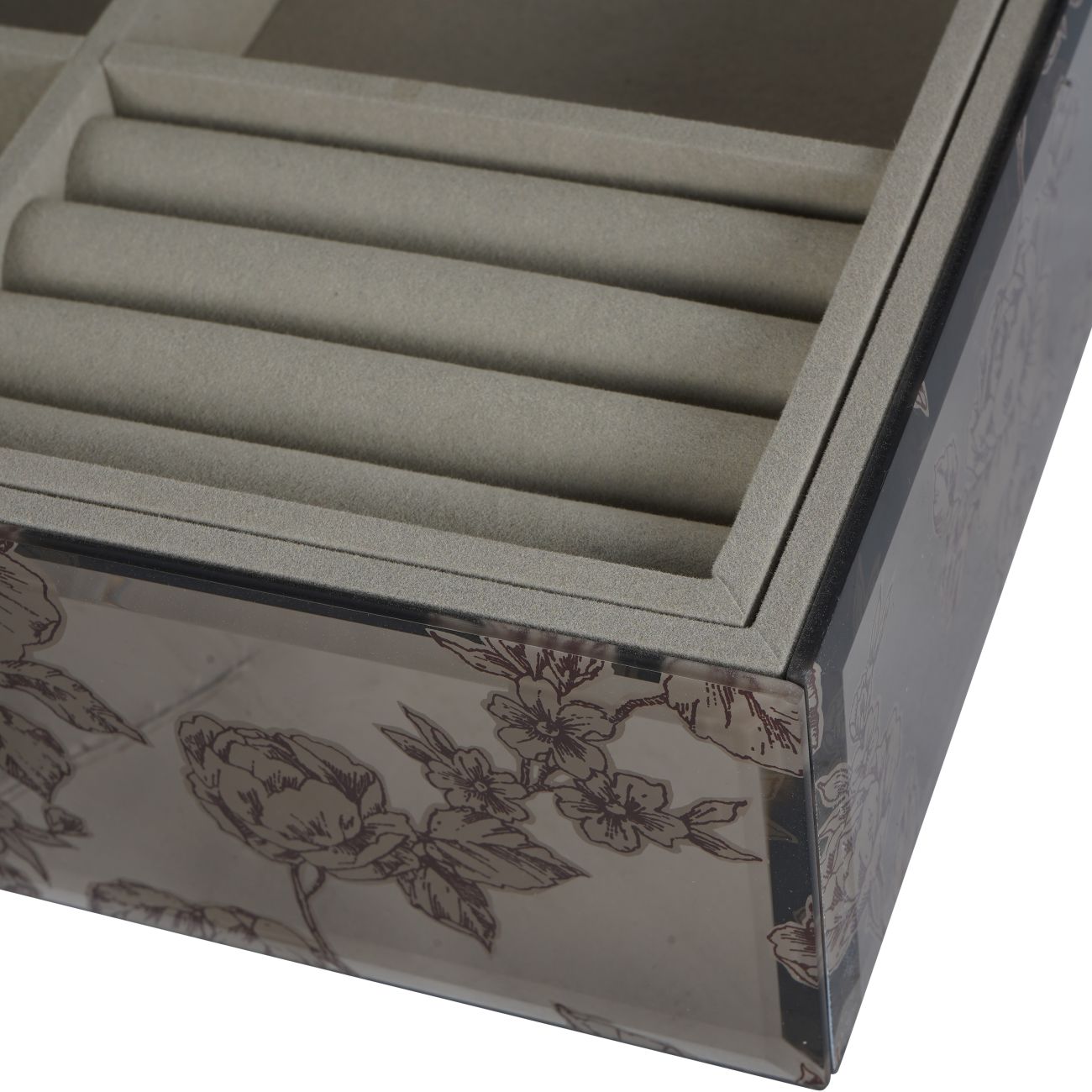 Truffle Pollington Roses Mirrored Printed Jewellery Box  - Various Sizes