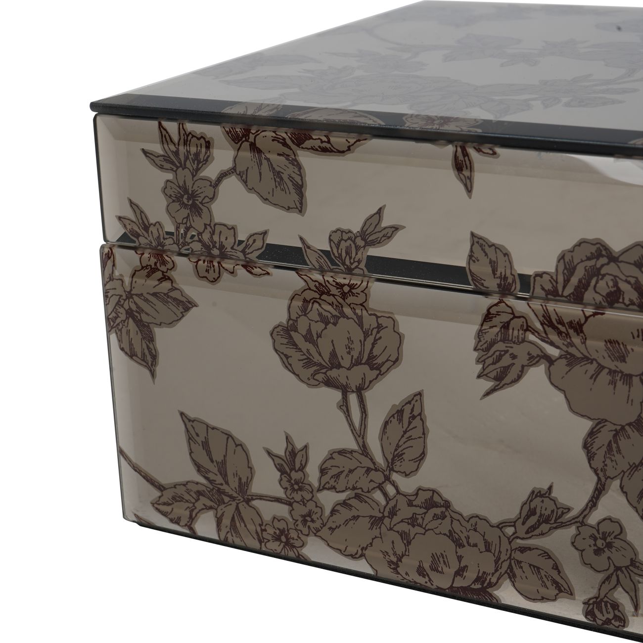 Truffle Pollington Roses Mirrored Printed Jewellery Box  - Various Sizes