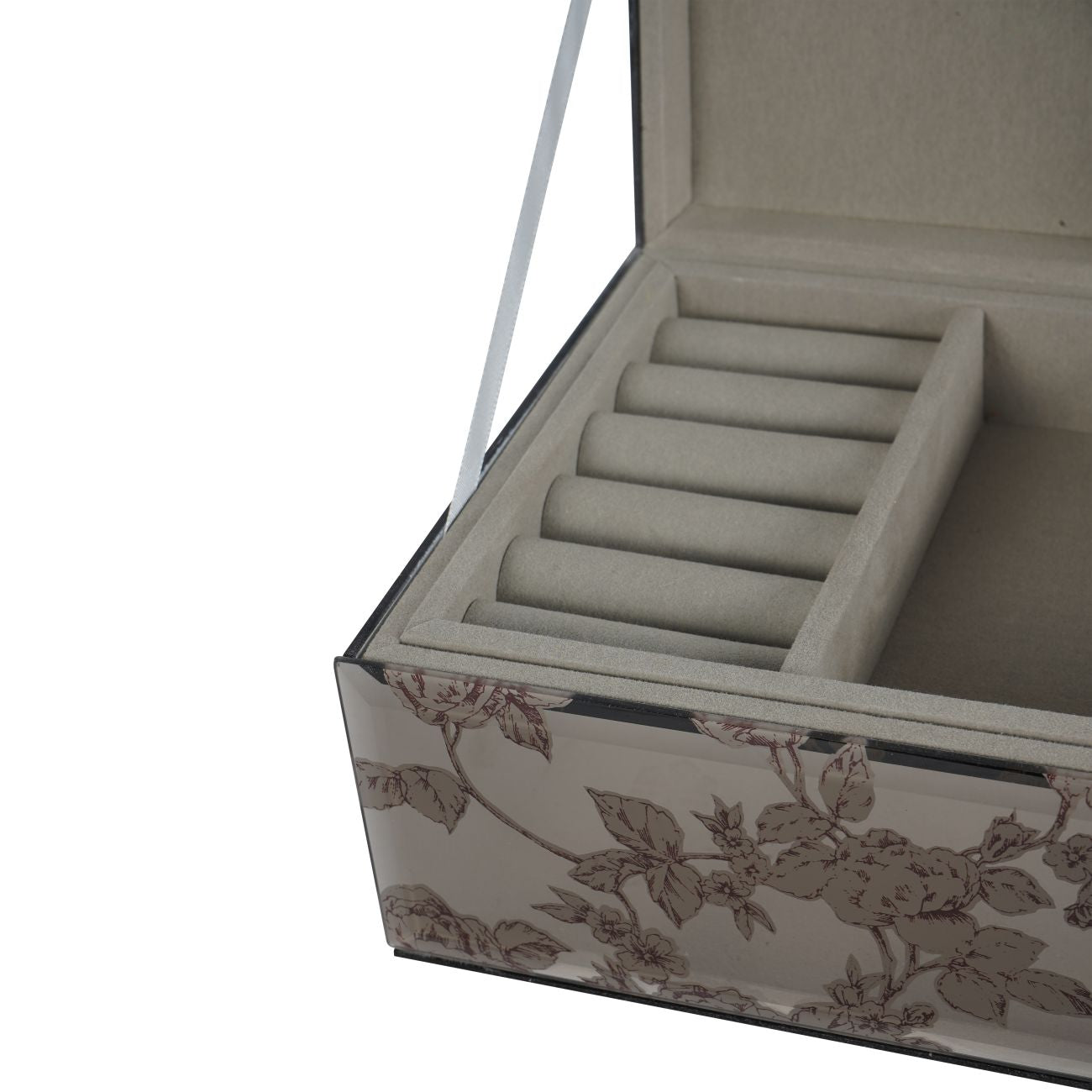 Truffle Pollington Roses Mirrored Printed Jewellery Box  - Various Sizes