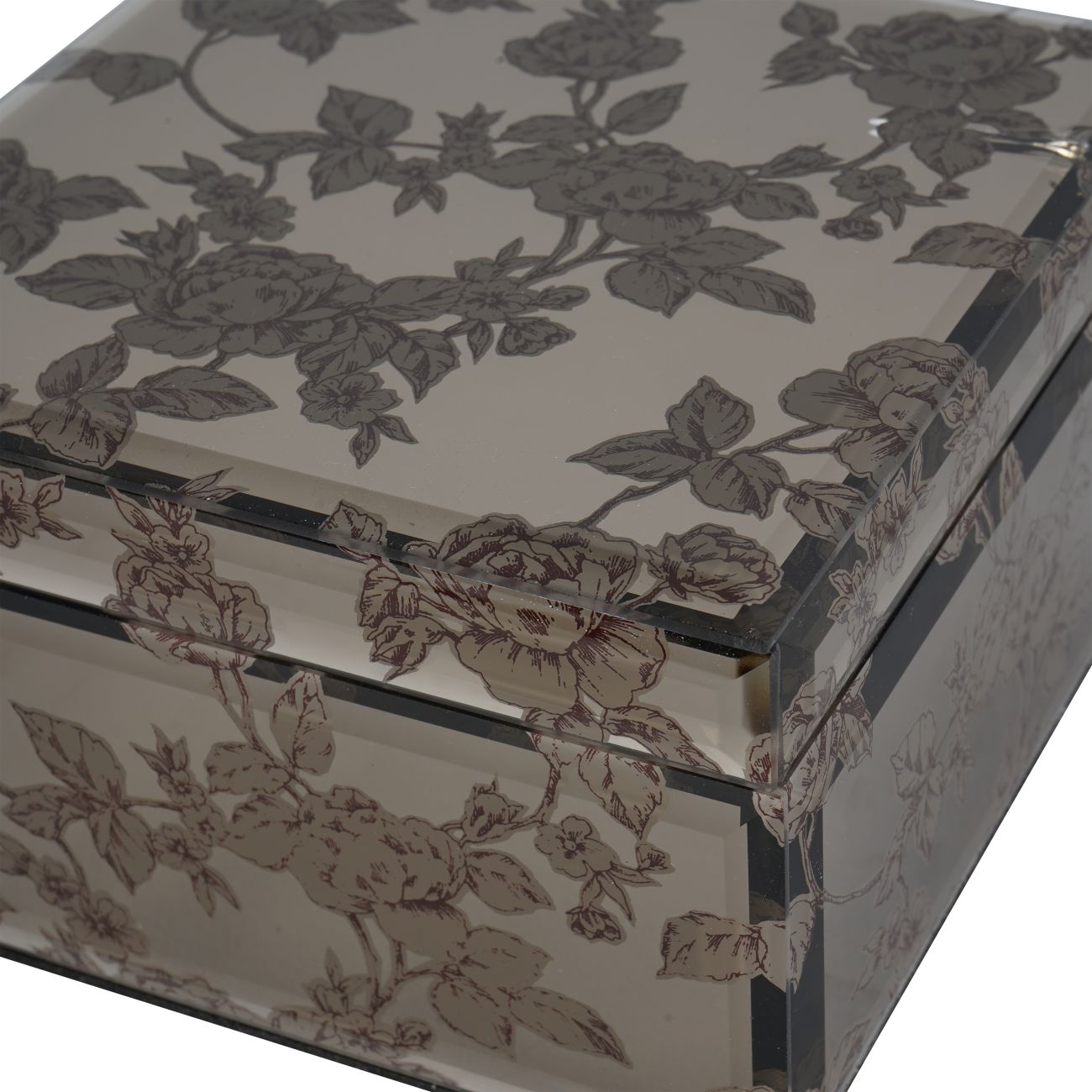 Truffle Pollington Roses Mirrored Printed Jewellery Box  - Various Sizes