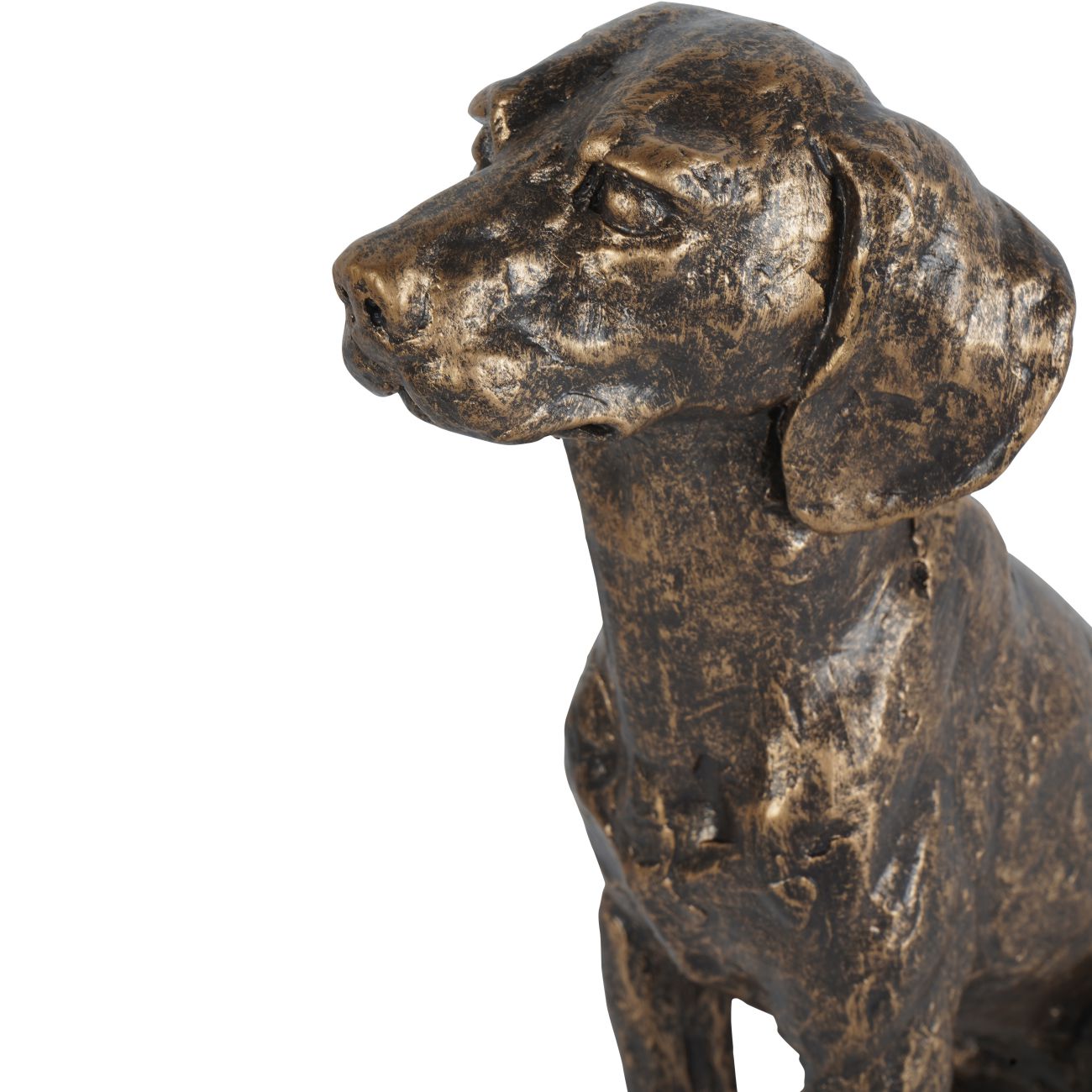 Bronze Sitting Dog Sculpture - Large/Small