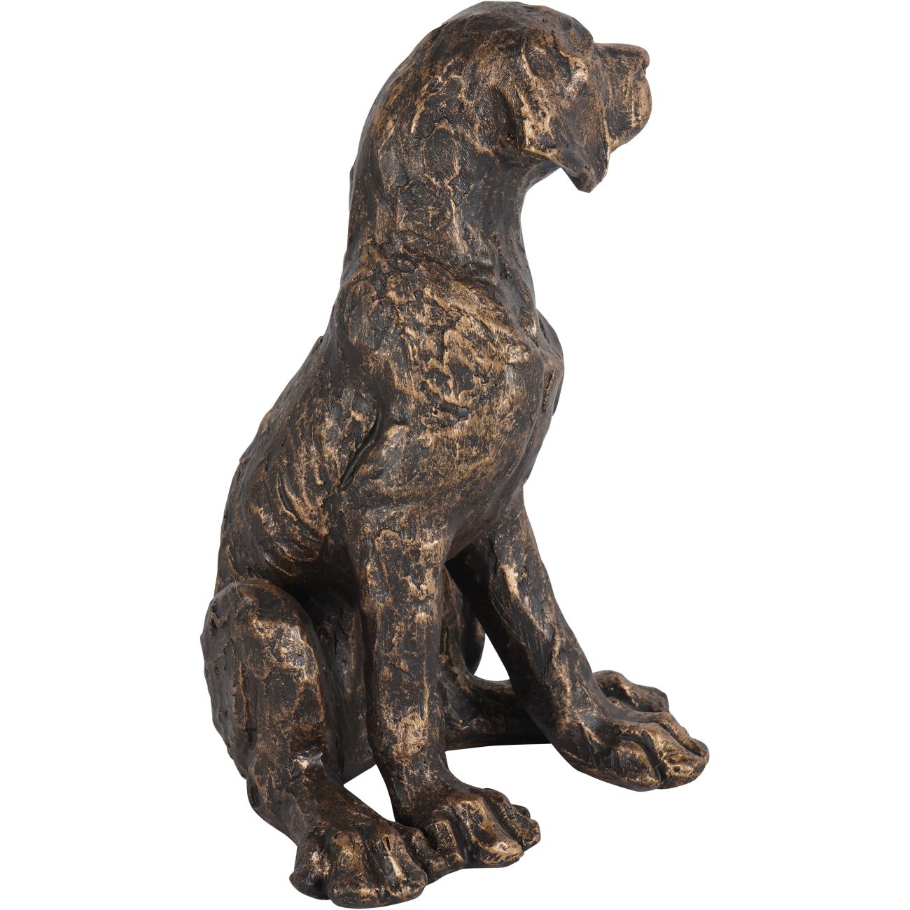 Bronze Sitting Dog Sculpture - Large/Small